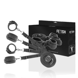 FETISH SUBMISSIVE - SET DI MANETTE E CRAVATTE CON FODERA IN NOPRENE 2