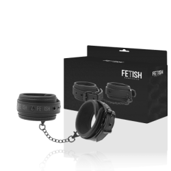 FETISH SUBMISSIVE - POLSINI ALLA CAVIGLIA IN PELLE VEGANA CON FODERA IN NOPRENE 2