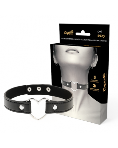 COQUETTE CHIC DESIRE - COLLANA IN PELLE VEGANA ACCESSORIO CUORE DONNA