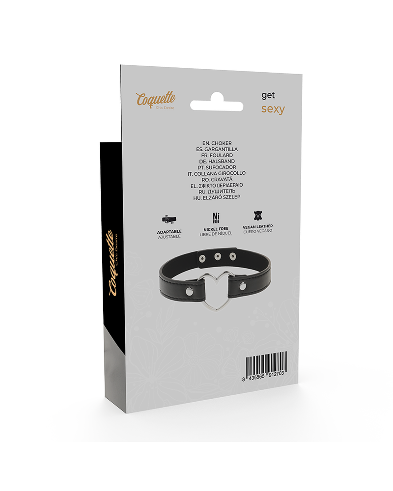 COQUETTE CHIC DESIRE - COLLANA IN PELLE VEGANA ACCESSORIO CUORE DONNA