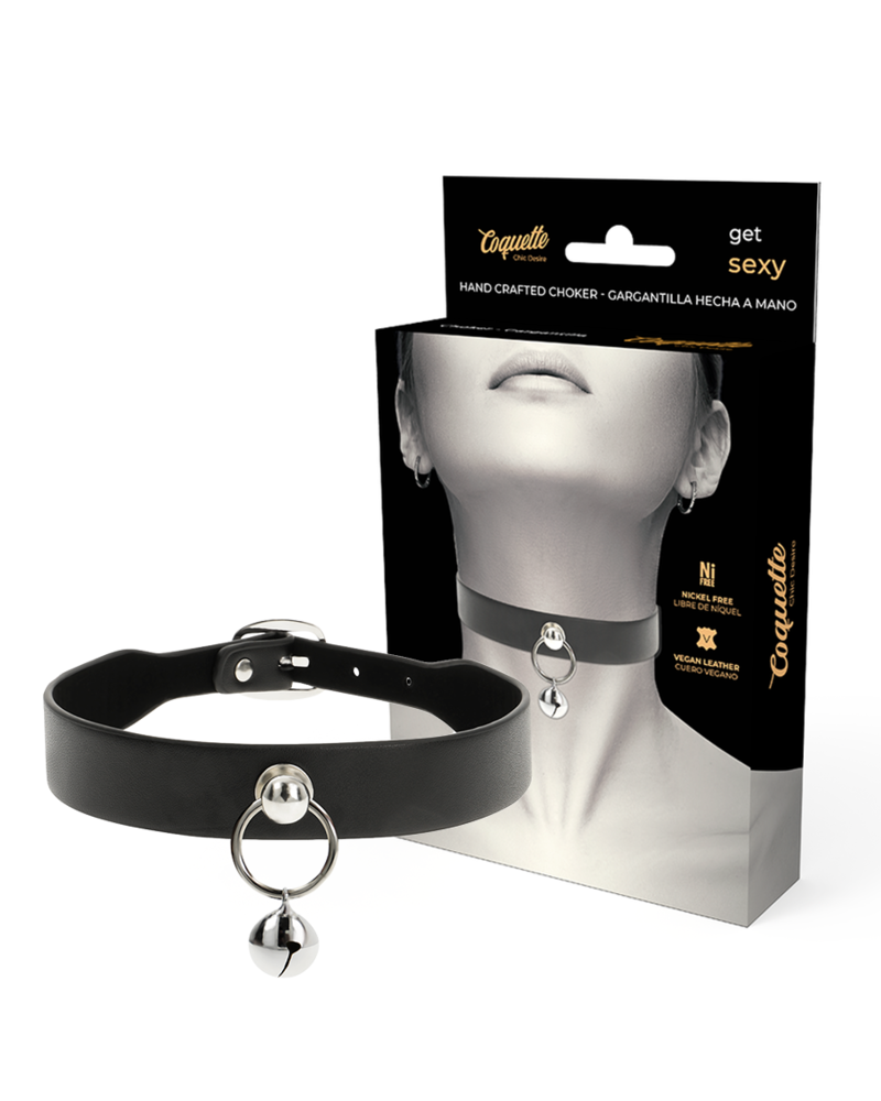 COQUETTE CHIC DESIRE - COLLANA IN PELLE VEGANA ACCESSORIO DONNA SONAGLIO/CERCHIO