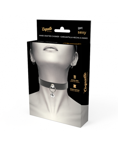 COQUETTE CHIC DESIRE - COLLANA IN PELLE VEGANA ACCESSORIO DONNA SONAGLIO/CERCHIO