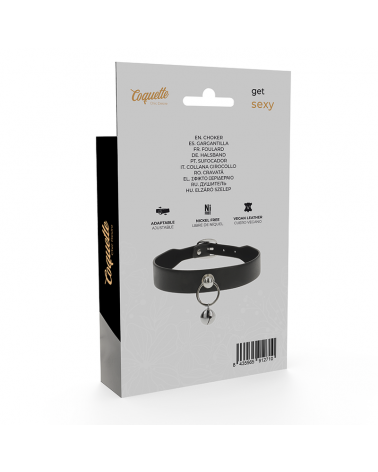 COQUETTE CHIC DESIRE - COLLANA IN PELLE VEGANA ACCESSORIO DONNA SONAGLIO/CERCHIO