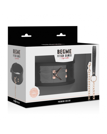 BEGME - BLACK EDITION PREMIUM COLLARE IN PELLE VEGANA