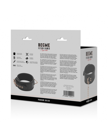 BEGME - BLACK EDITION PREMIUM COLLARE IN PELLE VEGANA