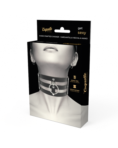 COQUETTE CHIC DESIRE - GIROCOLLO IN PELLE VEGANO STILE FETISH