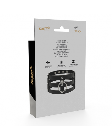 COQUETTE CHIC DESIRE - GIROCOLLO IN PELLE VEGANO STILE FETISH