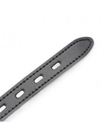 OHMAMA FETISH - BALL GAG IN SILICONE CON CINTURA IN PELLE (LUCCHETTO INCLUSO)