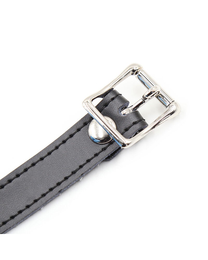 OHMAMA FETISH - BALL GAG IN SILICONE CON CINTURA IN PELLE (LUCCHETTO INCLUSO)