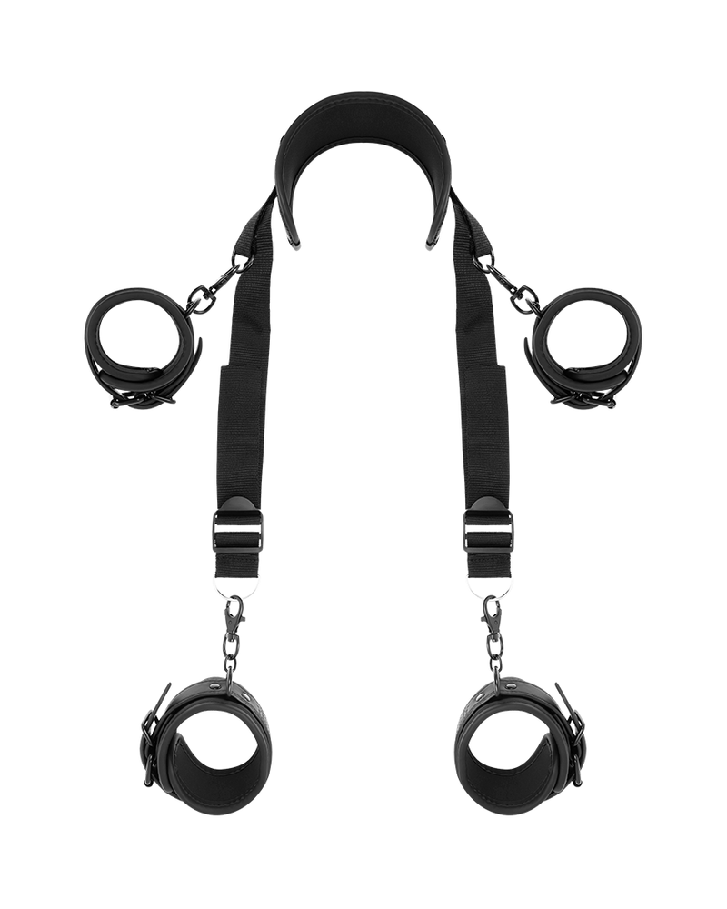 FETISH SUBMISSIVE - POSIZIONE MASTER CON 4 MANETTE RIVESTITE IN NOPRENE