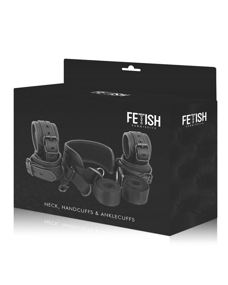 FETISH SUBMISSIVE - POSIZIONE MASTER CON 4 MANETTE RIVESTITE IN NOPRENE