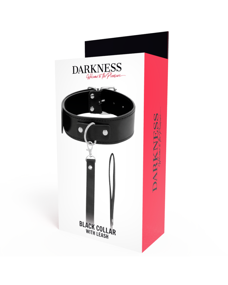 DARKNESS - COLLANA POSTURA CON CATENA IN PELLE