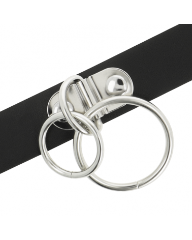 COQUETTE CHIC DESIRE - GIROCOLLO IN PELLE VEGANA CON DOPPIO ANELLO