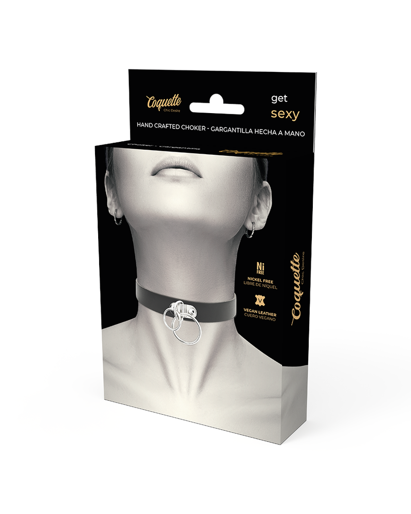 COQUETTE CHIC DESIRE - GIROCOLLO IN PELLE VEGANA CON DOPPIO ANELLO