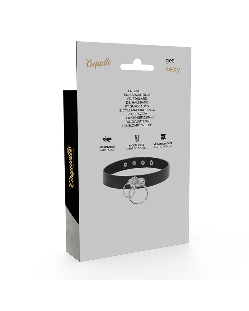 COQUETTE CHIC DESIRE - GIROCOLLO IN PELLE VEGANA CON DOPPIO ANELLO