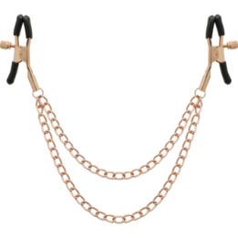 COQUETTE CHIC DESIRE - CLIPS PER CAPEZZOLI IN METALLO FANTASIA CON CATENA