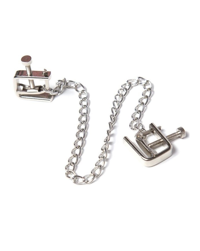 OHMAMA FETISH - MORSETTI A VITE IN METALLO CON CATENA