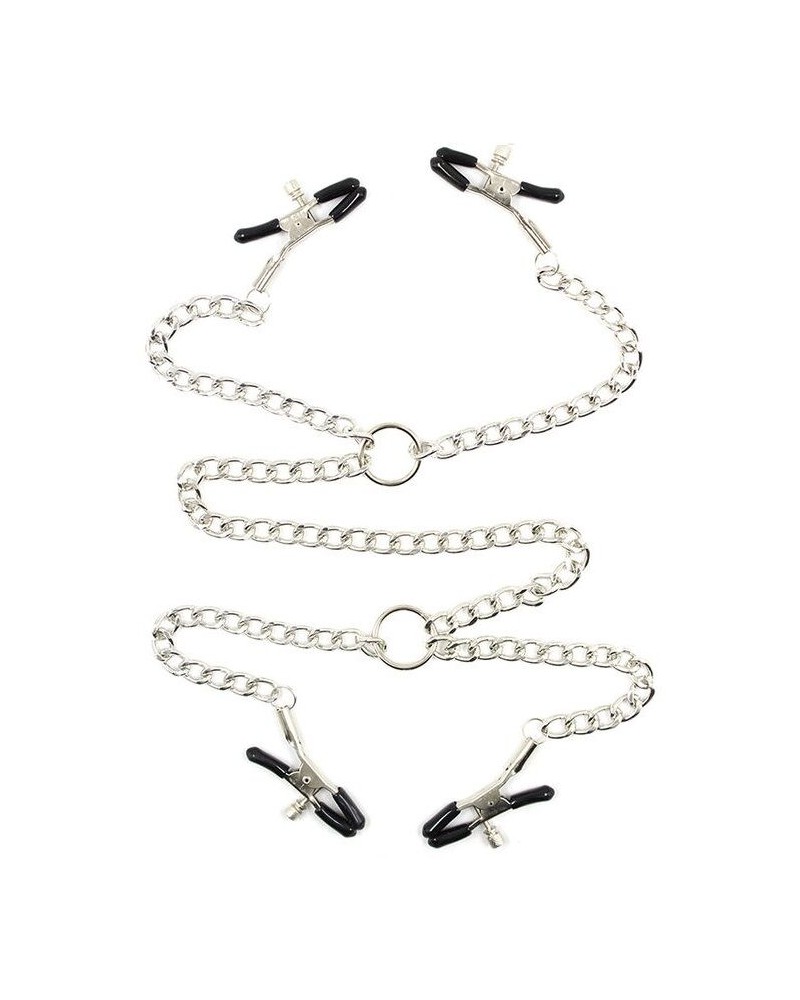 OHMAMA FETISH - 4 Morsetti per capezzoli CON CATENE