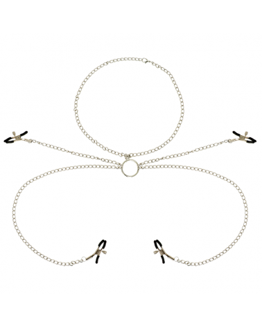 OHMAMA FETISH 4 MORSETTI PER CAPEZZOLI CON COLLANA A CATENA