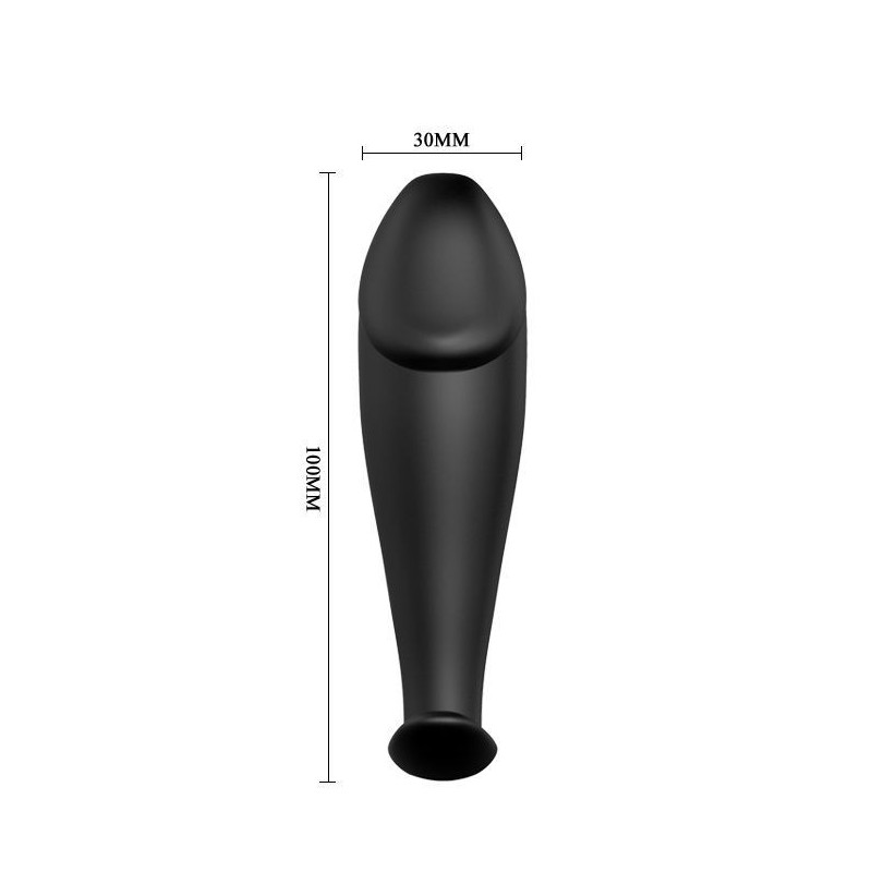 PRETTY LOVE - PLUG ANALE IN SILICONE FORMA DEL PENE E 12 MODALIT DI VIBRAZIONE NERO
