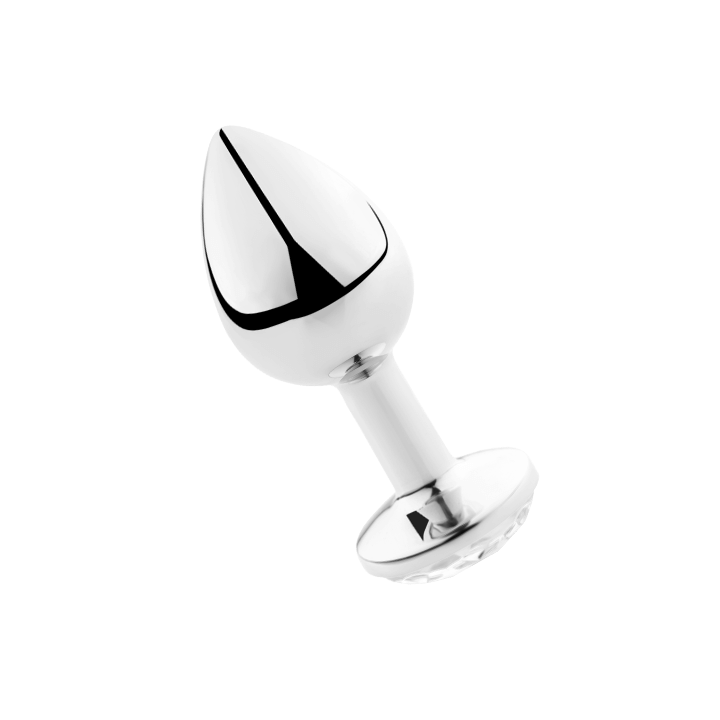 SECRETPLAY - PLUG ANALE TRASPARENTE ALLUMINIO 8 CM