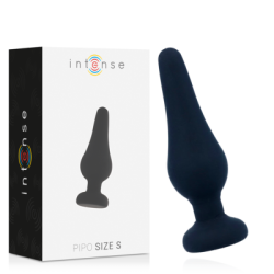 INTENSE - PLUG ANALE PIPO S SILICONE NERO 9,8 CM 2