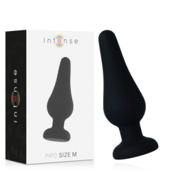 INTENSE - PLUG ANALE PIPO M SILICONE NERO 11 CM 2