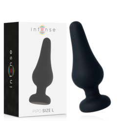 INTENSE - PLUG ANALE PIPO L SILICONE NERO 13 CM 2