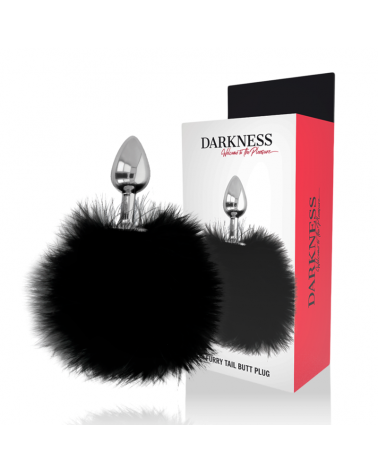 DARKNESS - BUTTPLUG ANALE EXTRA CON CODA NERA 7 CM