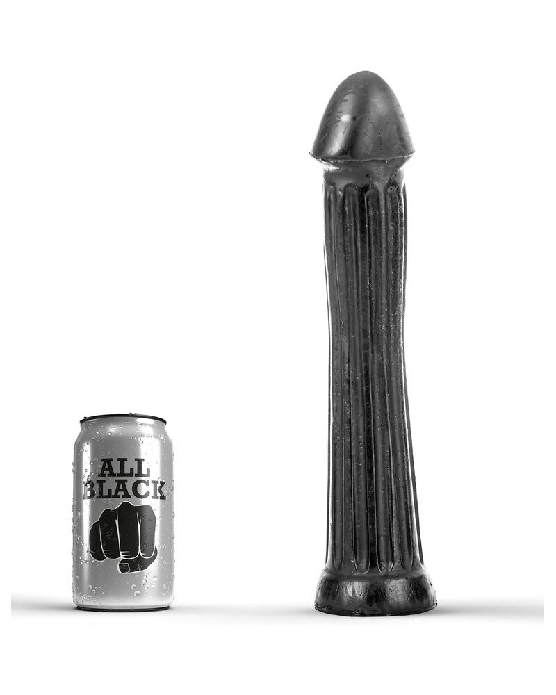 ALL BLACK - DILDO CON PLUG 31 CM