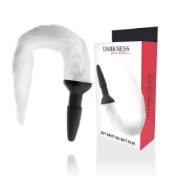 DARKNESS - PLUG ANALE IN SILICONE CON CODA BIANCA 2
