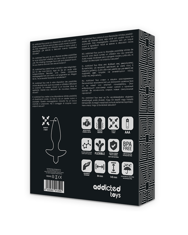 ADDICTED TOYS - MASSAGER PLUG ANALE CON VIBRAZIONE NERA