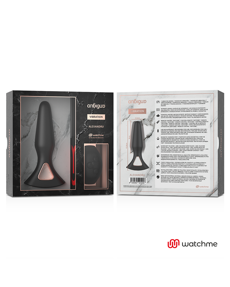 ANBIGUO - WATCHME VIBRATORE TELECOMANDO PLUG ANALE ALEXANDRU