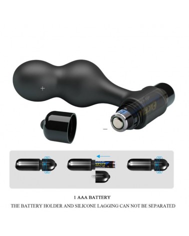 MR PLAY - PLUG ANALE VIBRATORE IN SILICONE NERO