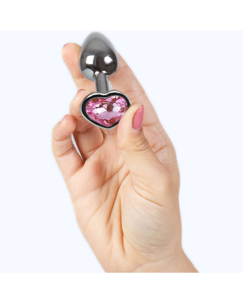 SECRETPLAY - TAPPO IN METALLO FUCSIA CUORE TAGLIA PICCOLA 7 CM