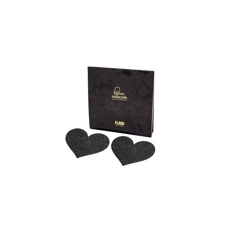 BIJOUX - INDISCRETS FLASH NERO TAGLI CAPEZZOLI CUORE