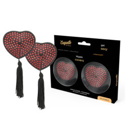 COQUETTE CHIC DESIRE - COPRI CAPEZZOLI CUORE NERO / ROSSO 2