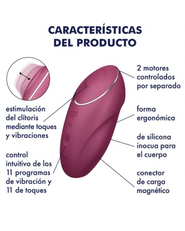 SATISFYER - TAP  CLIMAX 1 VIBRATORE LAY-ON GRIGIO