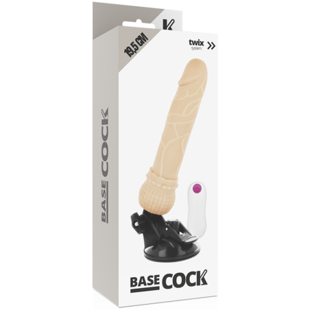 BASECOCK - VIBRATORE REALISTICO TELECOMANDO NERO 19.5 CM -O- 4 CM
