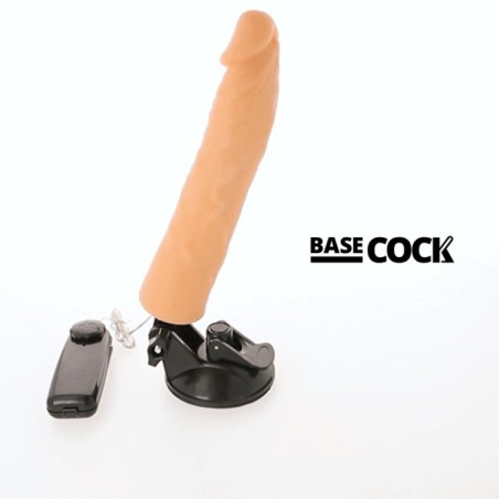 BASECOCK - VIBRATORE REALISTICO TELECOMANDO NERO 21 CM -O- 4 CM