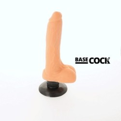 BASECOCK - VIBRATORE REALISTICO BASECOCK 2-1 NERO 18.5 CM -O- 4 CM 2