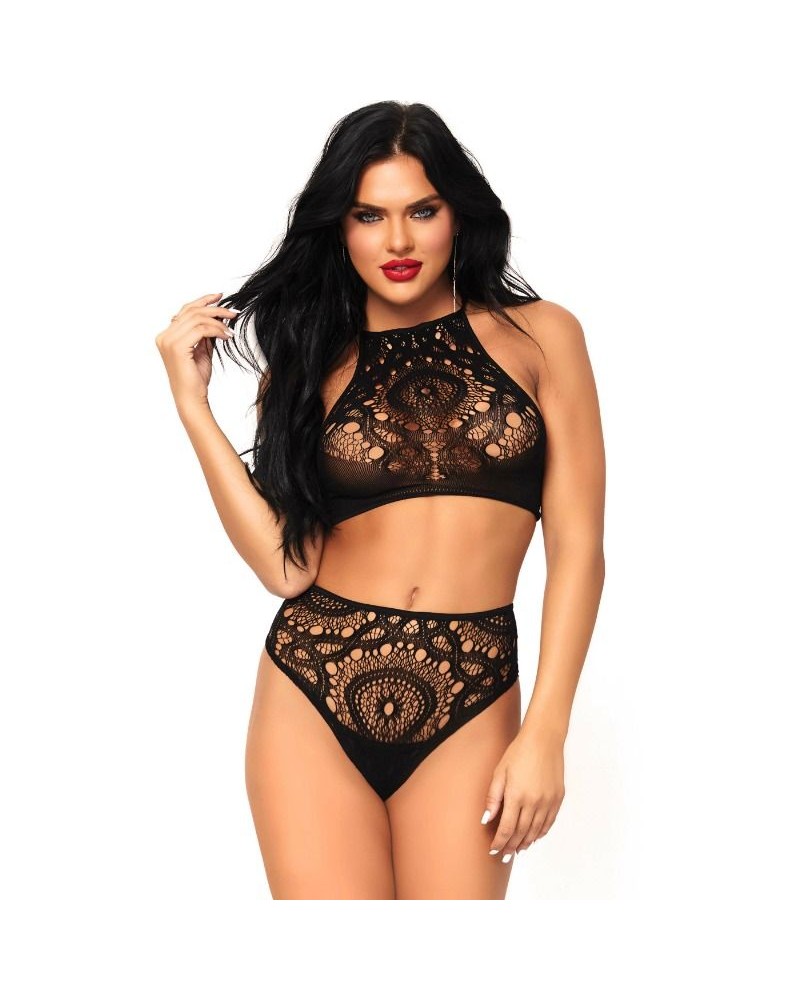 LEG AVENUE - SET 2 PEZZI TOP E SLIP S/M