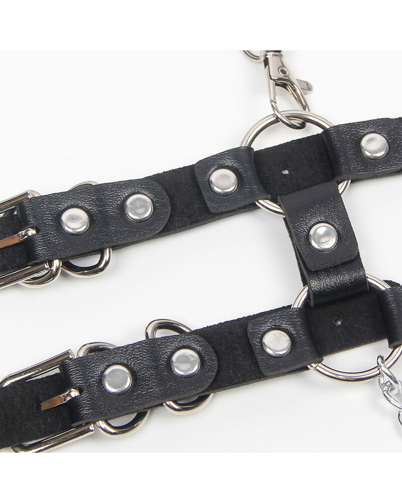 SUBBLIME - PETTORINA CON CINGHIE E CATENA DETTAGLI TAGLIA UNICA