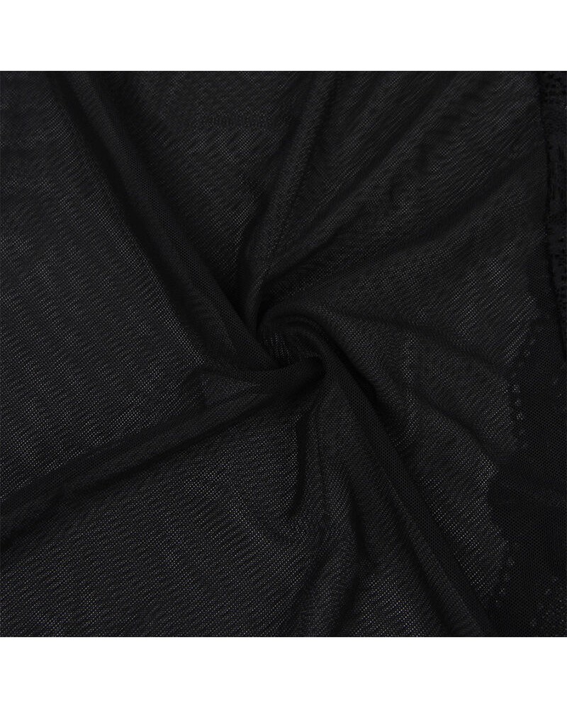 SUBBLIME - VESTAGLIA IN TESSUTO TRASPARENTE CON DETTAGLI IN PIZZO NERO L/XL