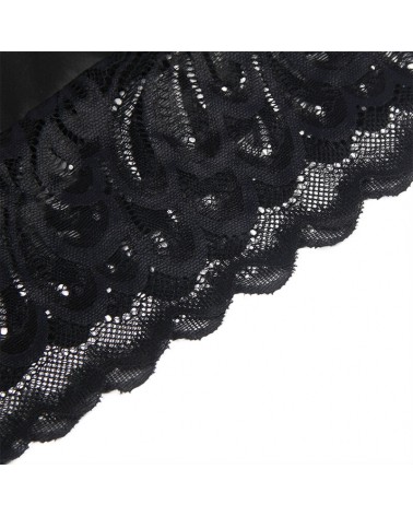 SUBBLIME - BABYDOLL CON PETTO STAMPA FLOREALE NERO L/XL