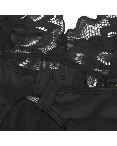 SUBBLIME - BABYDOLL CON PETTO STAMPA FLOREALE NERO L/XL