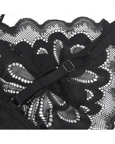 SUBBLIME - BABYDOLL CON PETTO STAMPA FLOREALE NERO L/XL