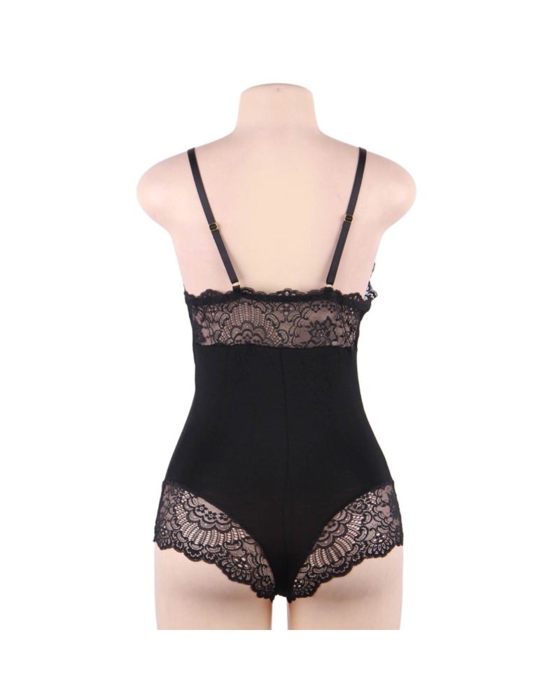 SUBBLIME - ORSACCHIOTTO CON DETTAGLI IN PIZZO FLOREALE NERO S/M