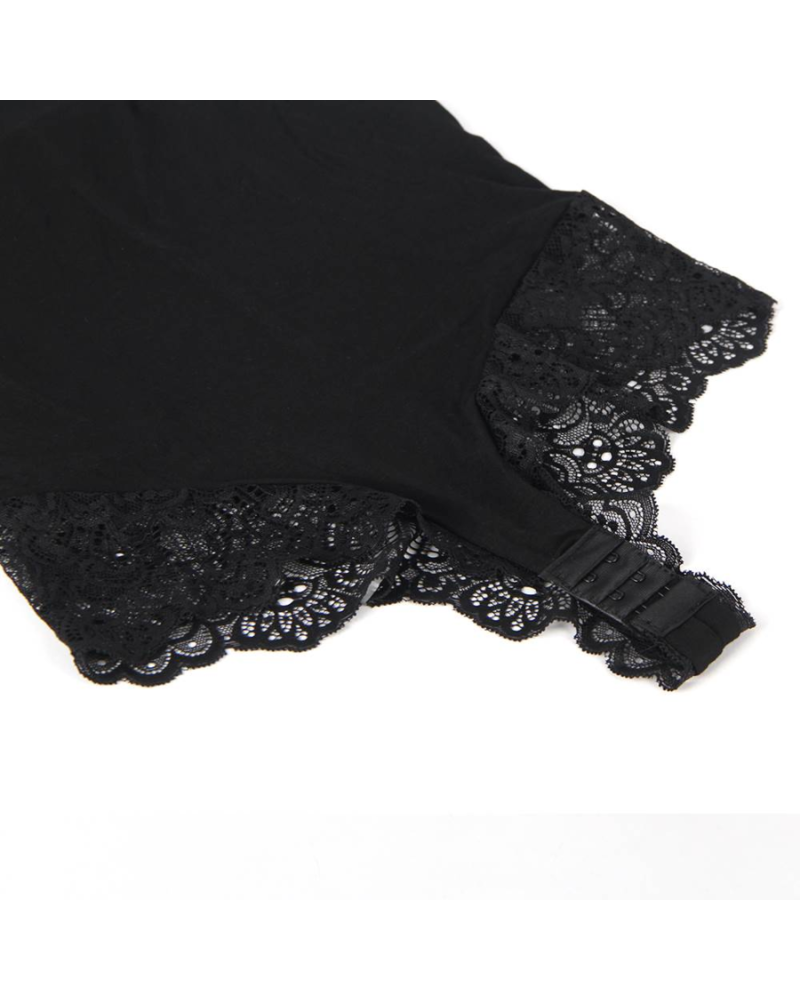 SUBBLIME - ORSACCHIOTTO CON DETTAGLI IN PIZZO FLOREALE NERO S/M