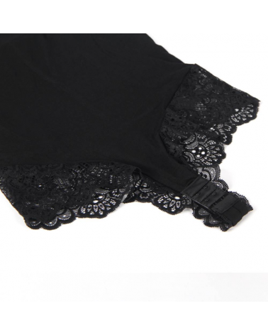 SUBBLIME - ORSACCHIOTTO CON DETTAGLI IN PIZZO FLOREALE NERO S/M